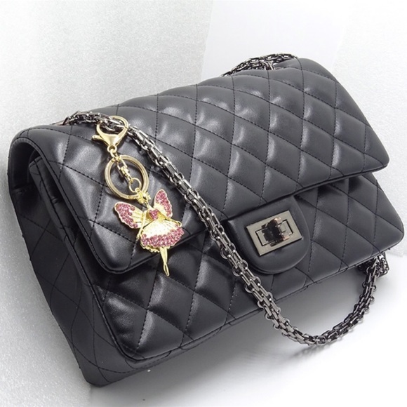 Whimsical Green Crystal Angel Fairy Keychain Charm - Picture 9 of 10